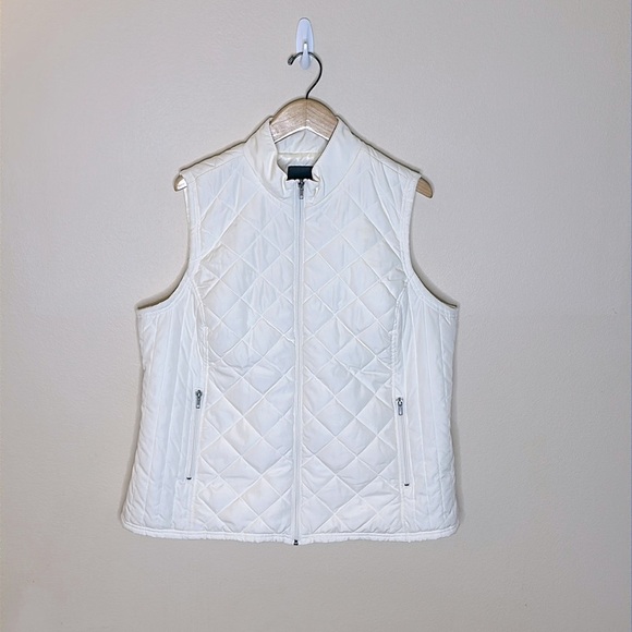 Relativity Outerwear Lightweight Vest White Womens Size 2X Full Zipper Closure - Picture 1 of 11
